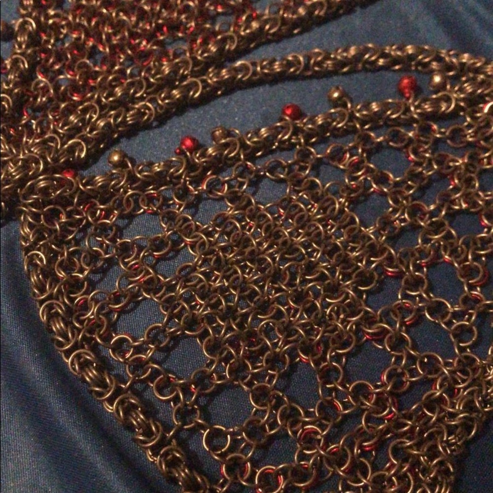 Stainless steel & red anodized Chainmaille Bikini